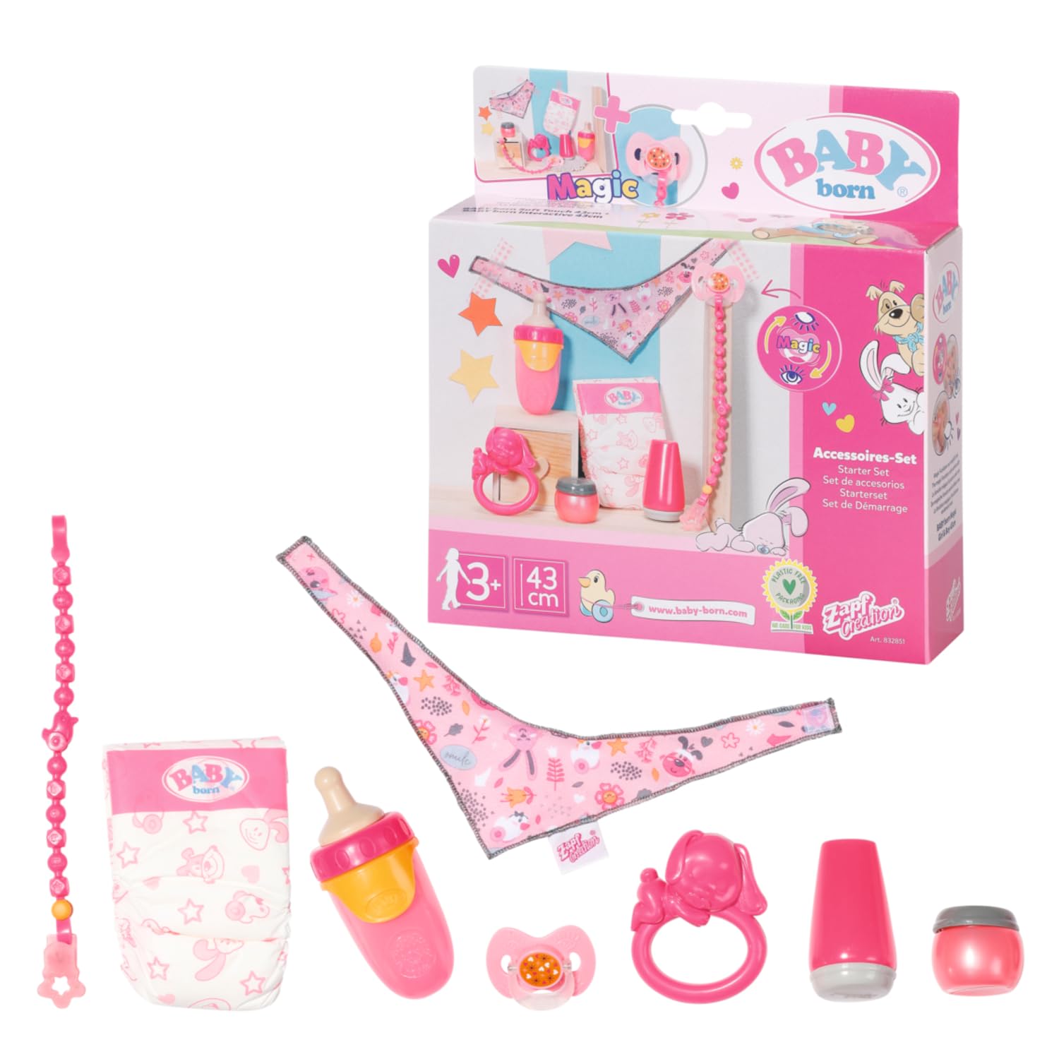 BABY Born Weekend Visset | Voor 36cm & 43cm Poppen | Met Jurk, Vishengel En Accessoires | Leeftijd 3+