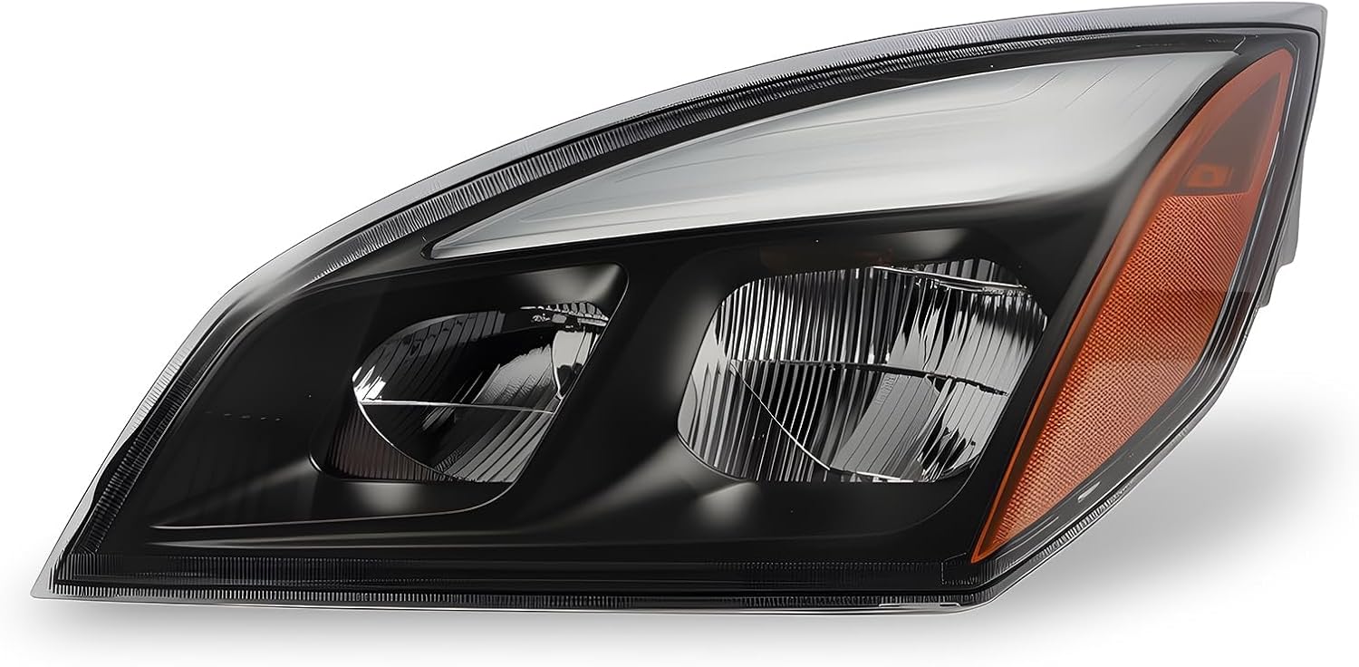 Headlight Compatible with 2018 2019 2020 2021 2022 Cascadia Black Outer Shell Passenger Side Headlamp Replace A6601405003 (Right)