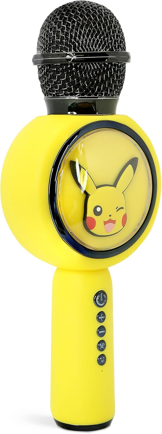 OTL Technologies Pokémon Pikachu Karaoke Microphone with Wireless Speaker and LED Light