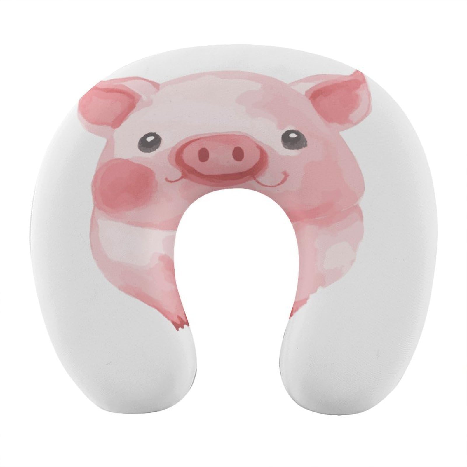 Adfgyerh Style Smiling (25) U-Shaped Pillow，Memory Foam Pillow Core，Cushion ，Provide Neck Support ，Travel Pillow，Suitable For Airplanes, Cars, Homes, And Offices.