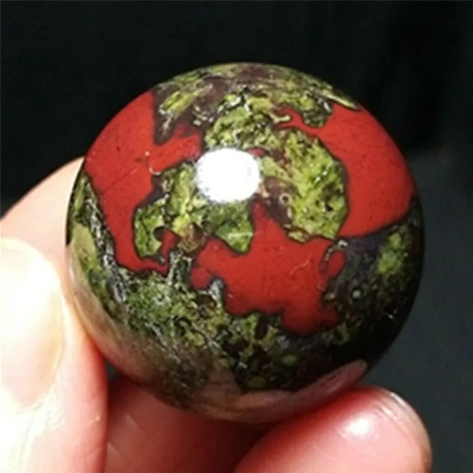 MDBJTCYZN Rough Dragon Blood Stone Jasper Crystal Ball Ornaments (Size : 50mm)