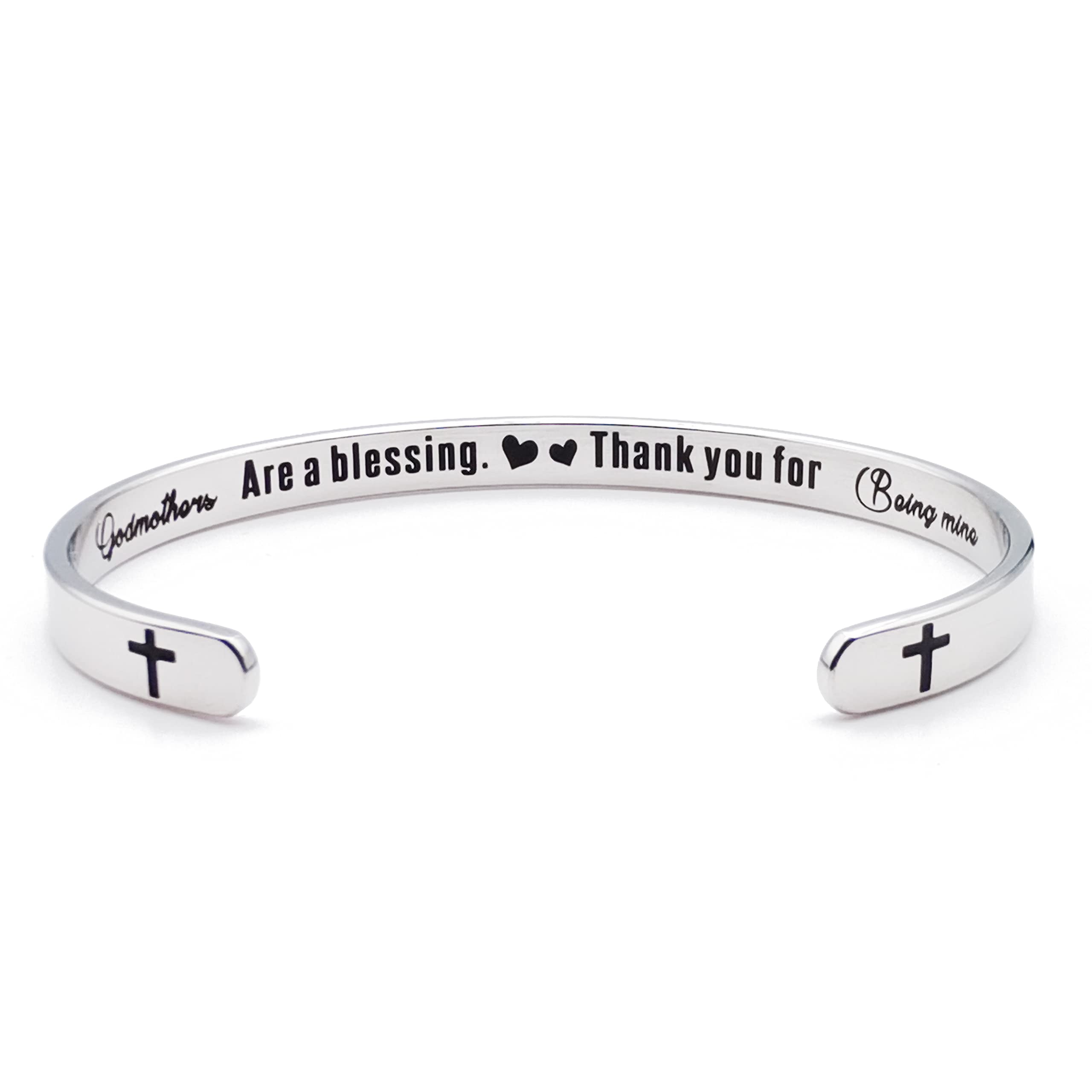 Dczosily Inspirational Bracelets for Women Stainless Steel Cuff Bracelet Engraved Jewelry Motivational Bangles Personalized Gifts for Best Friend/Mom