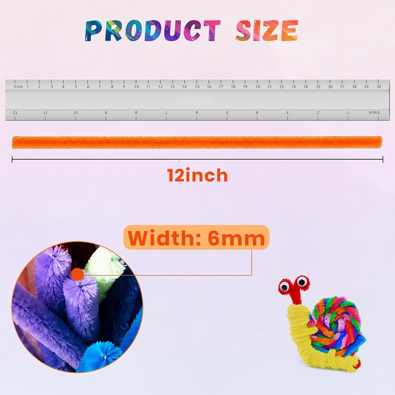 4000 PCS 40 Colors Pipe Cleaners, Pipe Cleaners Bulk for Crafts, Multi-Color Chenille Stems for Projects Creative DIY Room Decor(12inch*6mm)
