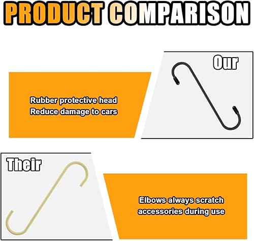 Miniatura 9 de Ganchos de pinza de freno de automóvil, ganchos para pinzas de freno automáticas con puntas de goma, herramientas automotrices universales duraderas