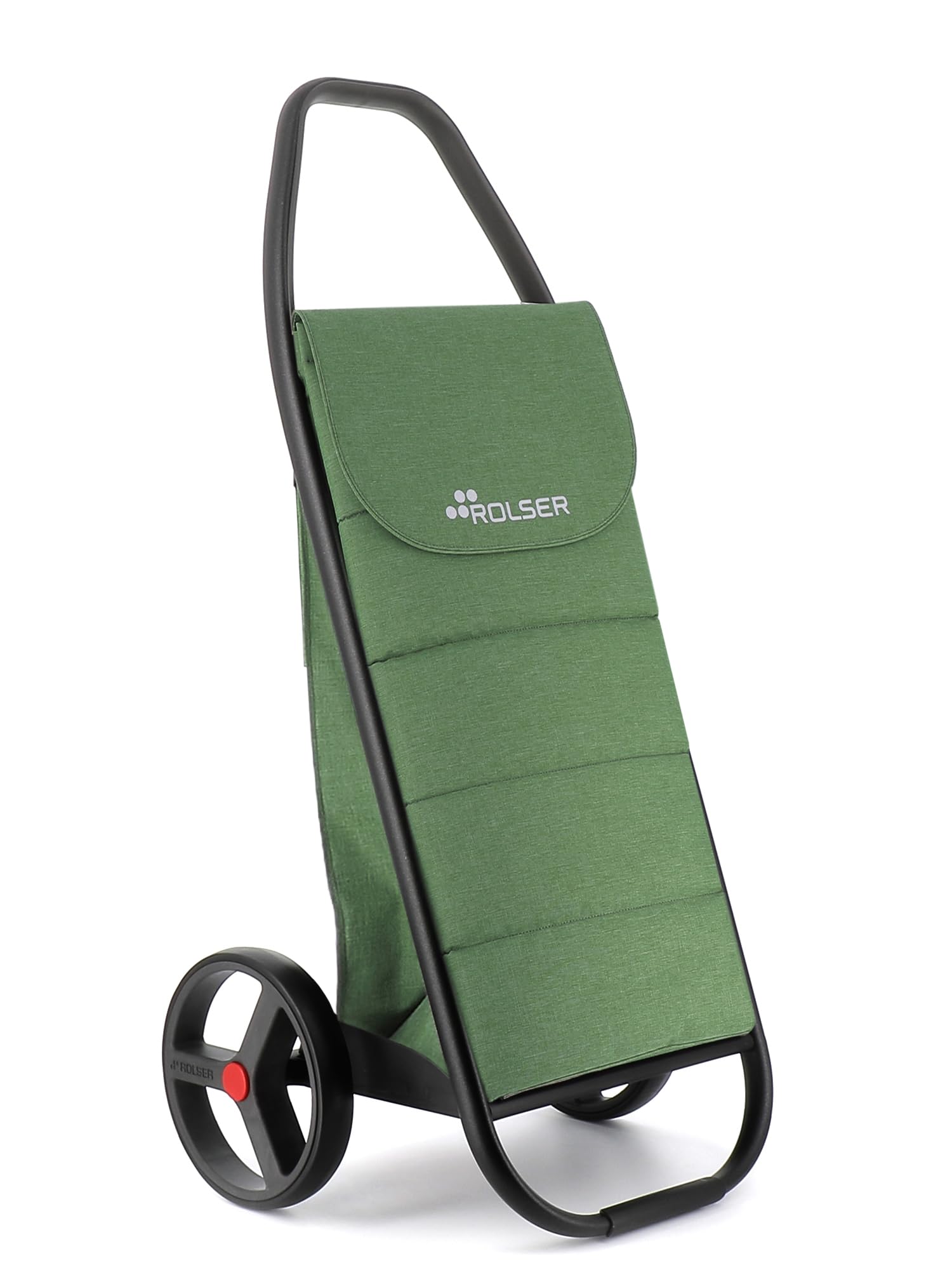 Rolser COM Tweed Polar Black Tube Shopping Trolley with 2 Large Wheels – Green