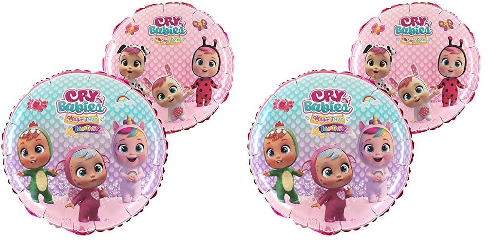 Toyland® 18" Pink Round Cry Babies Character Foil Balloon - Party Decorations (Pack of 2)