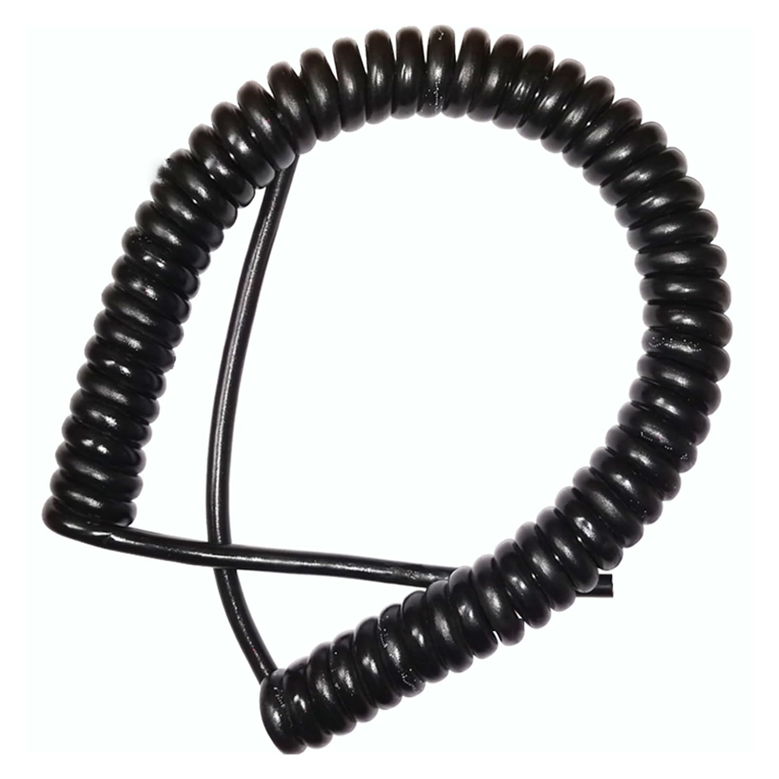 GHJrtHFJ Spiral power cord, 5 Meters 12 Core Power Cord Expandable Wire Black 20AWG Spring Telescopic Spiral Cable