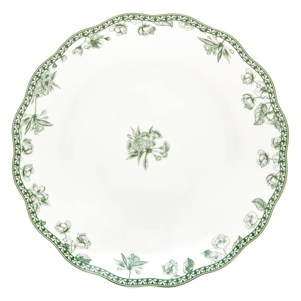 Atmosphera - Lote de 6 platos hondos con borde redondo, diámetro 22,5 cm, color verde