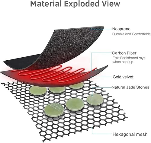 Miniatura 6 de HAILM Tapete de piedra de calor de cristal de turmalina de amatista de infrarrojo lejano, almohadilla térmica eléctrica para sofá con controlador
