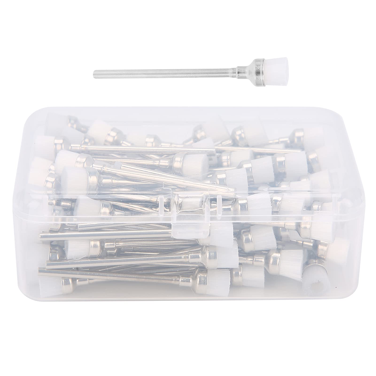 100pcs Cepillo para polvo de uñas, Herramienta de manicura de limpieza de mías para la uña Herramientas de manicura de manicura Cleaner Manicure Herramientas (White)