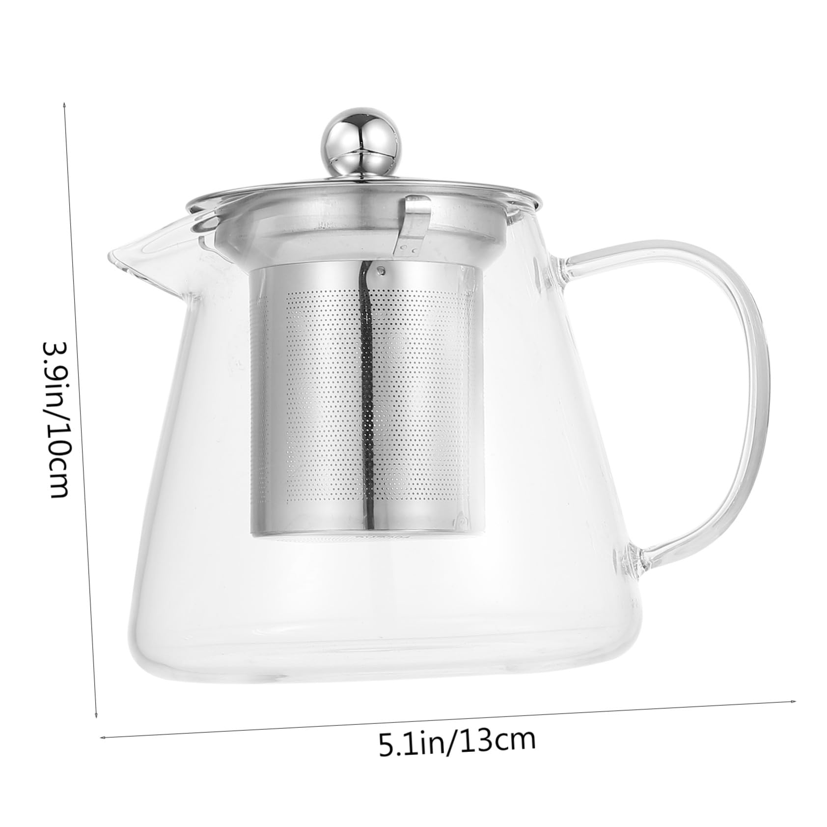 Toyvian Glas Teekanne Transparent Mit Integriertem Sieb Tee-Ei Für Jasmintee Grüntee Oolong-Tee Beinhaltet Hitzebeständige Teekessel Mit Tassen Für Küche Esszimmer