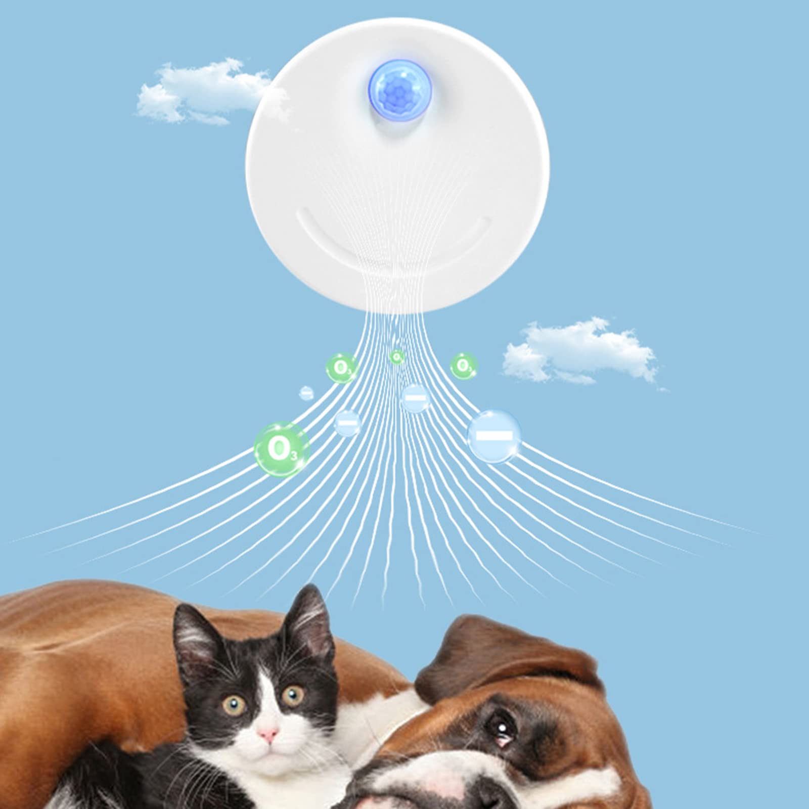 Désodorisant de litière for chat, odeur de bac à litière rechargeable par USB for petite zone, salle de bain, maison for animaux domestiques, garde-robe, cuisine, désodorisant de litière for chat, ode