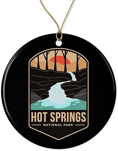 Adorno de Parque Nacional de Aguas Termales  Regalo de Parque Nacional de Termas  Adorno de Navidad de Termas  Decoración del Parque Nacional de