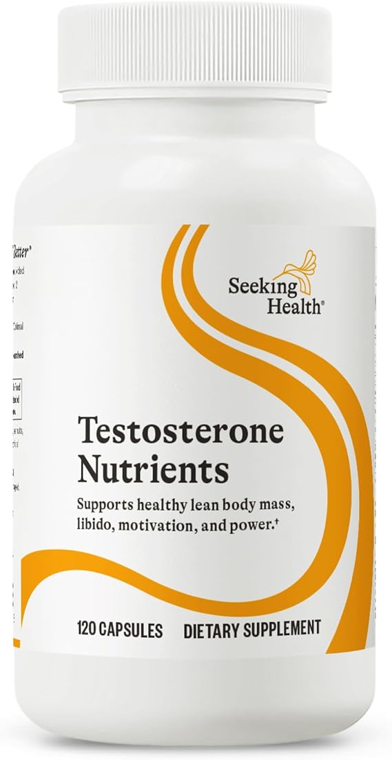 Seeking Health Testosterone Nutrients - Healthy Hormonal Balance for Men & Women - Supports Muscle, Energy & Memory - Supports Sperm Health & Motivation - 120 Capsules