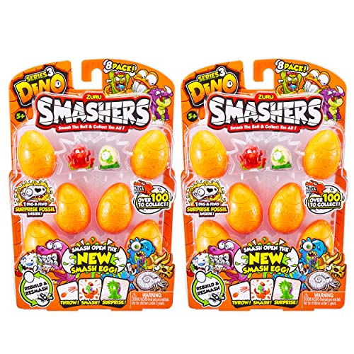 Smashers Zuru Series 3 Dino 8 Figure Two Pack Bundle (Random Styles)
