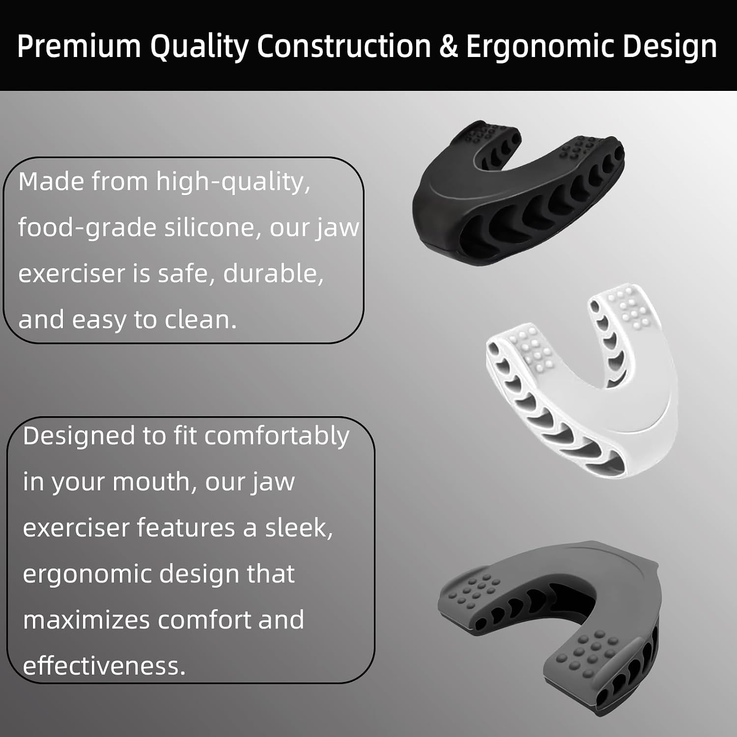 3-Pack Face and Neck Exerciser & Jawline Shaper for Men and Women image 4