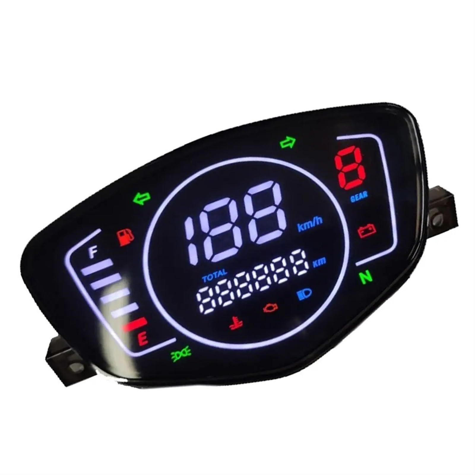 Tablero de moto Para Yamaha LC 135, velocímetro digital, tacómetro, odómetro, modificación, piezas de repuesto electrónicas, accesorios(Blanco)