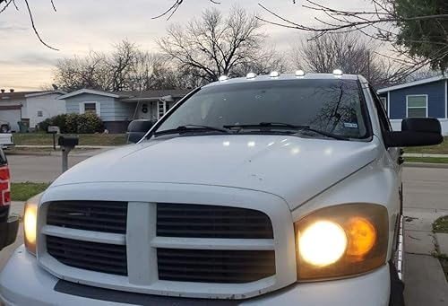 Miniatura 7 de iJDMTOY Kit de montaje de luces LED blancas de lente transparente para techo de cabina compatible con DodgeRAM ChevroletGMC Ford Toyota Trucks,