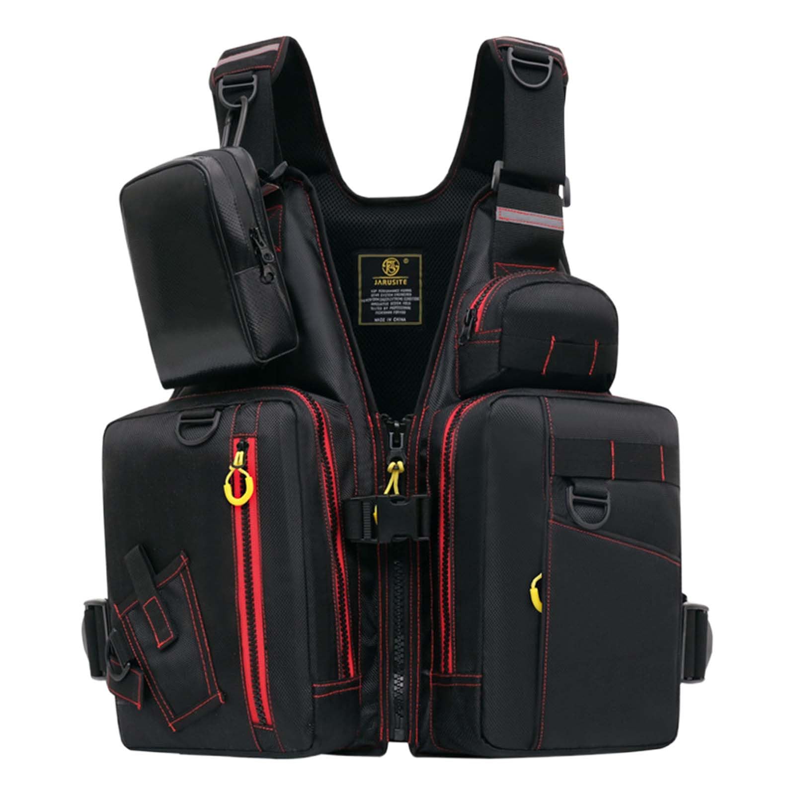 Gilet tattico da uomo per la pesca, accessori per la pesca, attività all'aperto, tempo libero, traspirante, gilet per il tempo libero, con molte tasche, per fattorie, caccia, pesca, sport