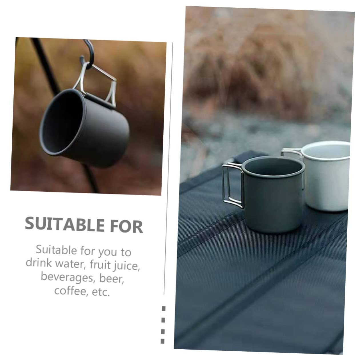 4piezas Taza De Agua Plegable Para Camping Portátil y Práctica Para Bebidas Calientes y Frías Diseño Moderno y Cómodo Utensilio Esencial Para Actividades Al Aire
