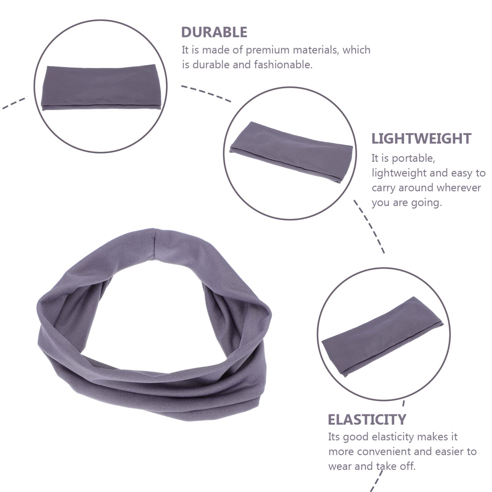 FOMIYES 3 Set di Fasce per alla Moda da Uomo Flessibili per Corsa E Yoga con Anti-sudore 6 Pezzi*3