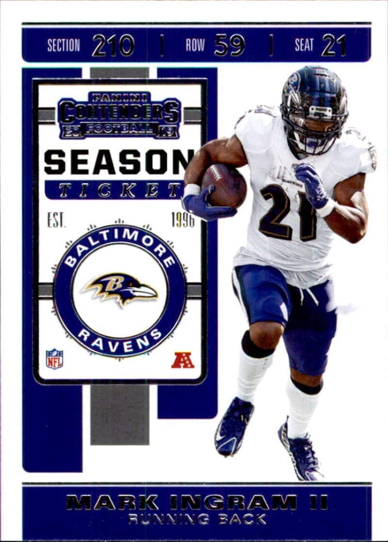 2019 Panini Contenders #17 Mark Ingram II Baltimore Ravens Football Card