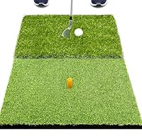 SAPLIZE 58x40cm Faltbare Golfschlagmatte, 2-in-1 Golfrasenmatte, Rough und Fairway zum Schlagen, Chippen und Putten Golfübungs- und Trainingsmatte für Indoor/Outdoor