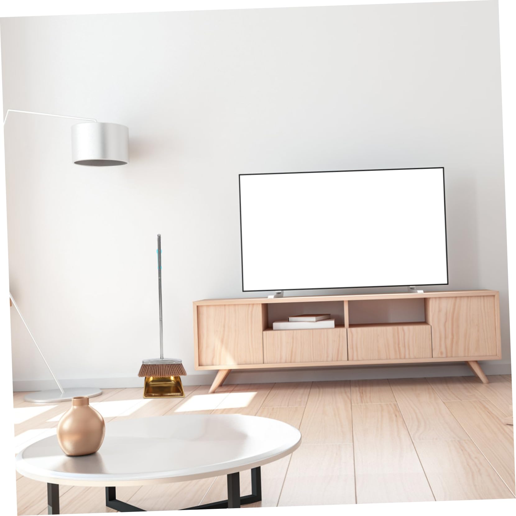 ABOOFAN Set Paletta e Scopa da Casa in Acciaio Inox Oro