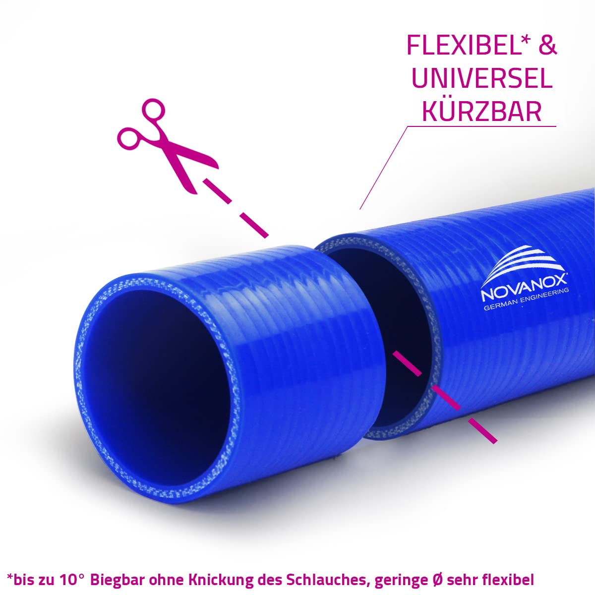 Embout Tuyau Silicone Noir – 28 Mm Intérieur, 30 Mm Long – Pour Liquide Refroidissement, Huile – Résiste à 300°C