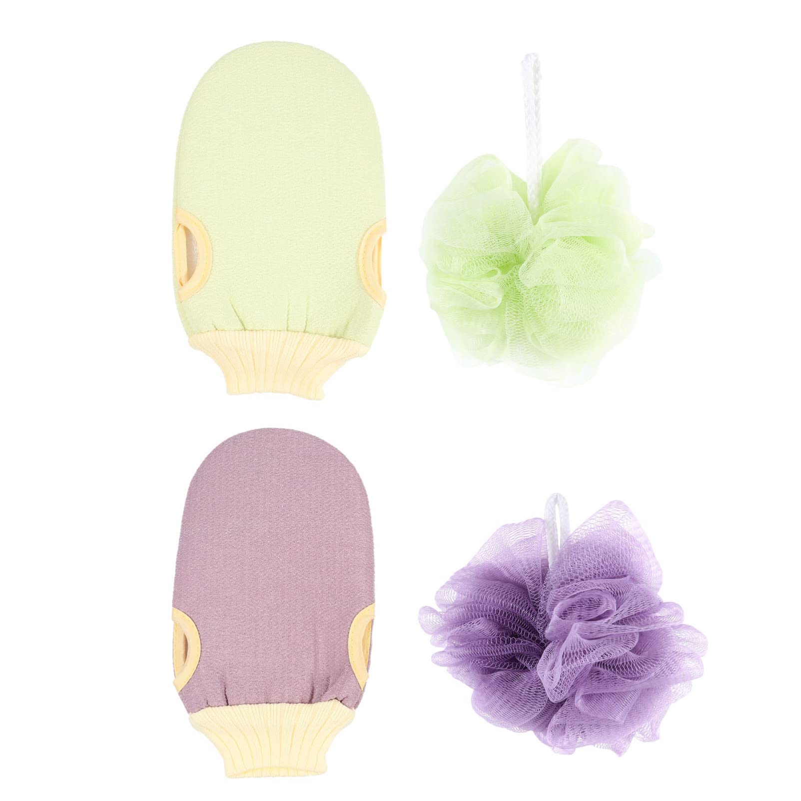 Healvian 12piezas Guantes De Baño Exfoliantes Esponja De Ducha y Fregador De Espalda Para Exfoliación y Limpieza Profunda La Ducha
