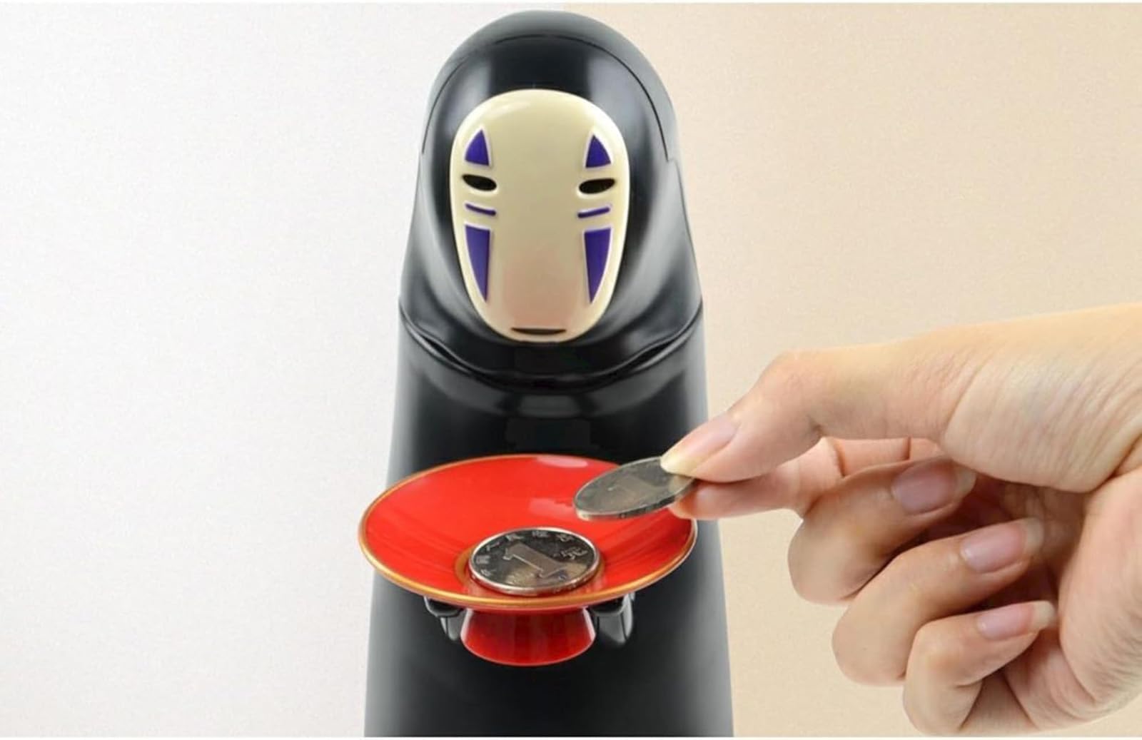Amazon.co.jp: KLKYJ/カオナシ 貯金箱，音楽付き，自動開閉式，誕生日