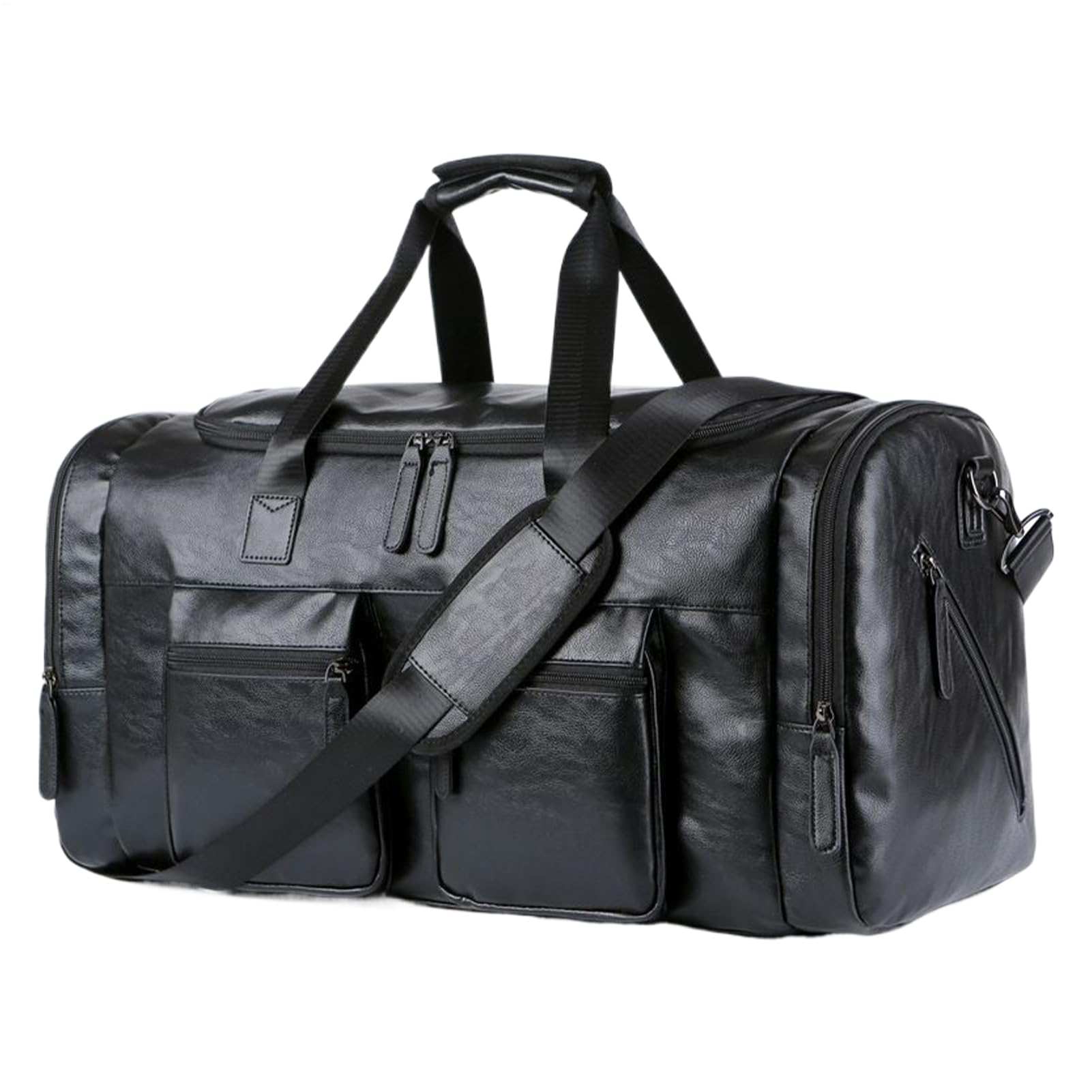 Podróżna torba marynarska - skóra PU o dużej pojemności przenośna | męska torba bagażowa torba podróżna, dla chłopaka, taty, męża, podróży, weekendu, na siłownię, do pracy, na buty biznesowe, ubrania
