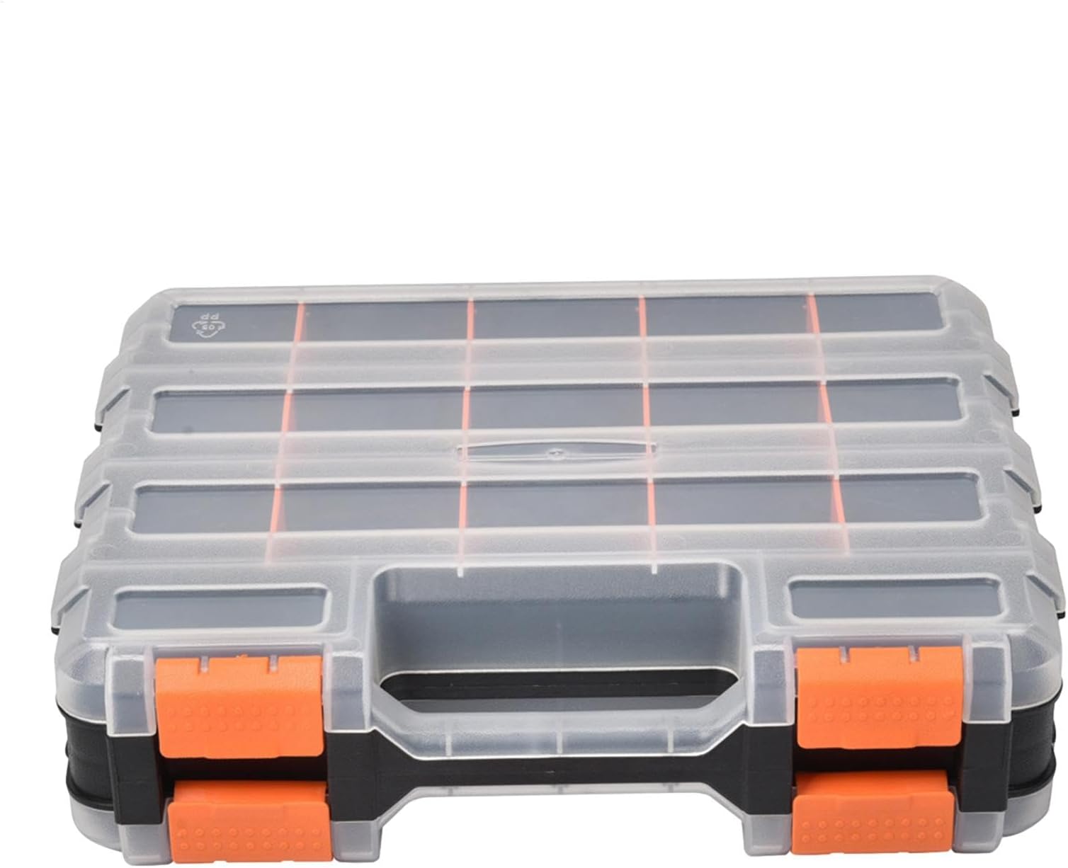 Storage Organizer - Stackable Storage Organiser, Hardware Box Supplier | Double Side Tool Supplier Box With Removable plestic Partition, Compartment Parts Organizer For Screws, Bolts, Nails, Beads