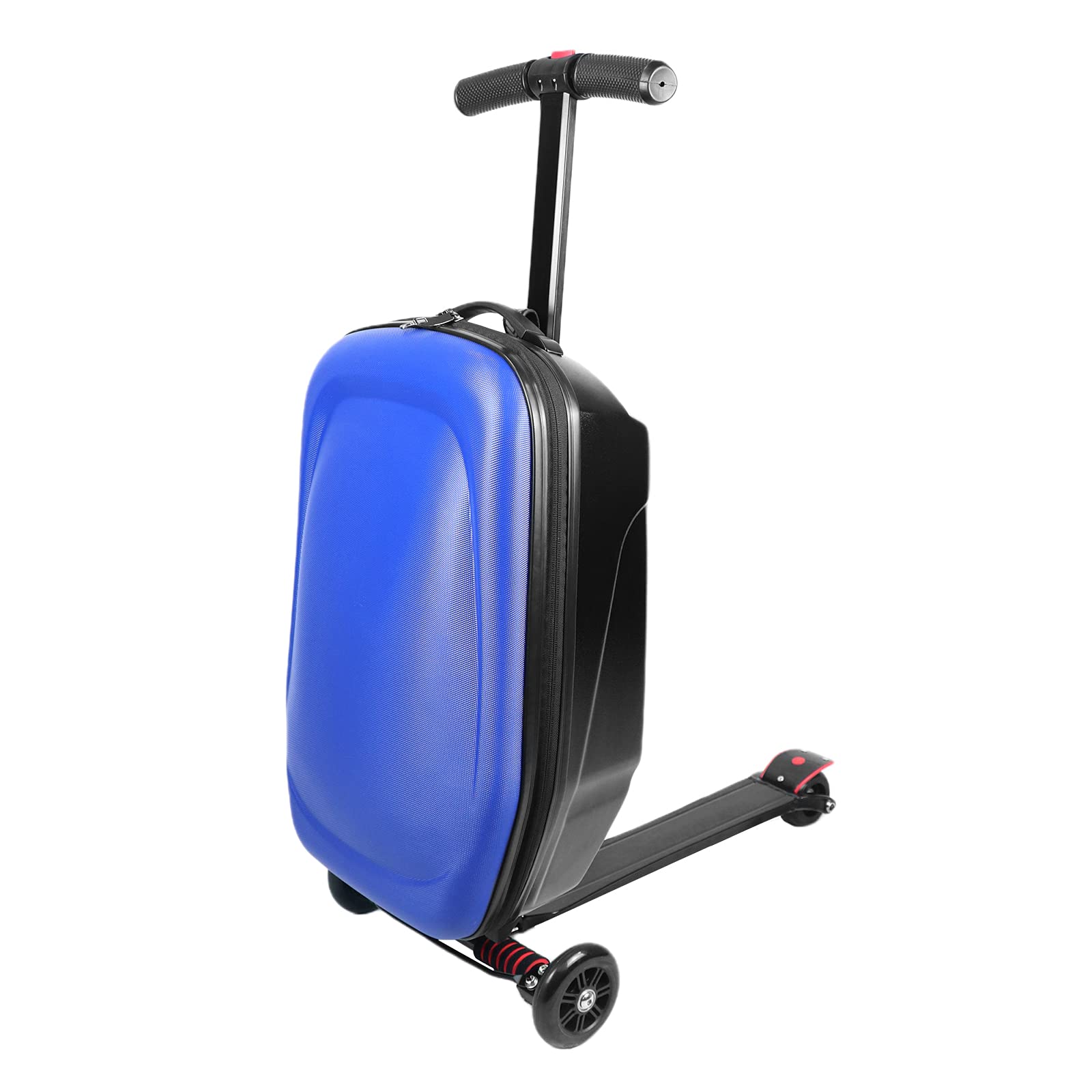 EC Homelife 21" Foldable Luggage Scooter, Ride-on Suitcase for Adults, Carry on Trolley Case for Tra
