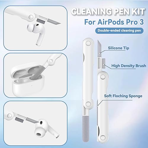 Miniatura 4 de for AirPods Pro 3 Case 2025 with Cleaner Kit,Cute Cartoon Kawaii Funny Apple Airpods Pro 3rd Generation Case Silicone Protective Cover for AirPods