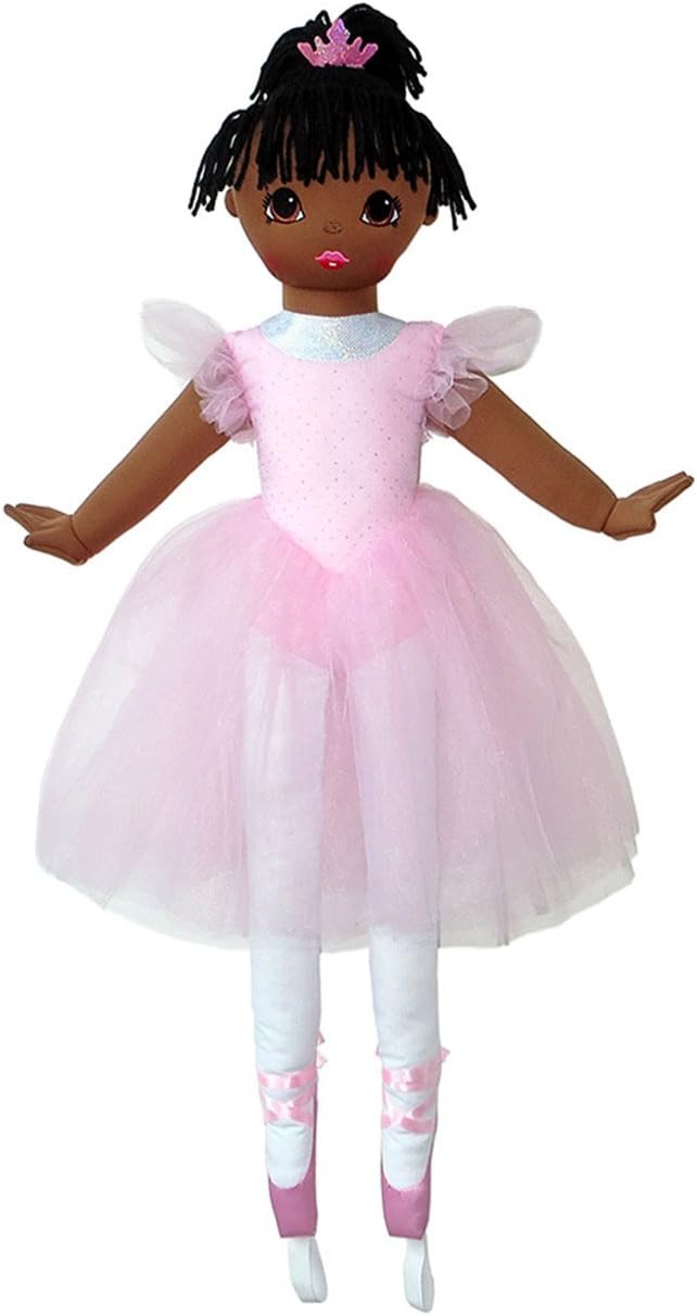 Anico Well Made Play Doll for Children La Bella Ballerina, African American, 36" Tall, Pink