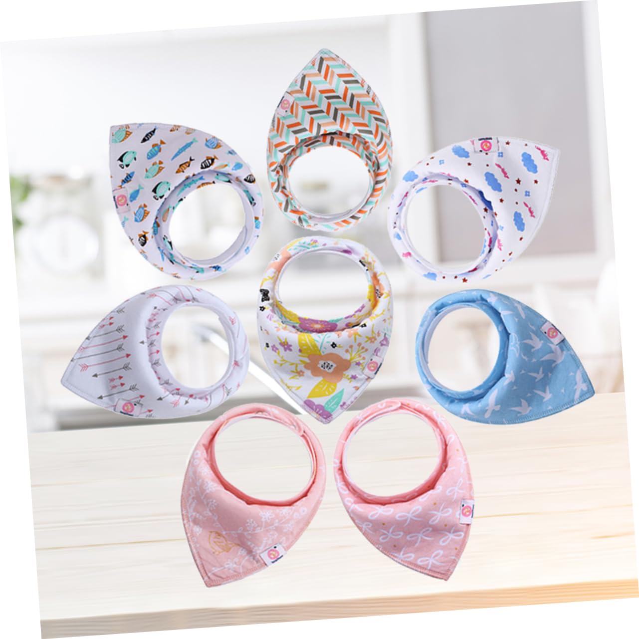 Toyvian 8St Kopftuch für Babys Baby-Turban -Hijab lätzchen -Sabber-Lätzchen Speicheltücher aus Baumwolle -Speicheltücher sabberbandana Schal Doppelschicht