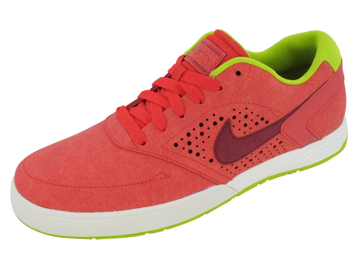 Nike Men's NIKE PAUL RODRIGUEZ 6 PREMIUM SKATE SHOES 8.5 Men US (SUNBURST/TEAM RED/ATMC GRN SL)