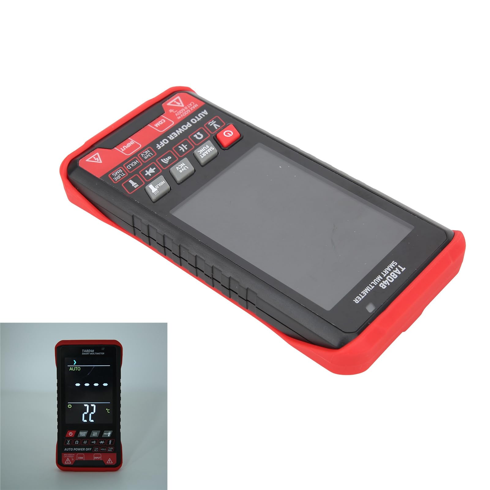 WALFRONT Digital Multimeter TA804B With Flashlight, Easy to Use, NCV Test Point for Home Improvement Lines, Electrical Maintenance, Digits Color Screen Multi Circuit Tester