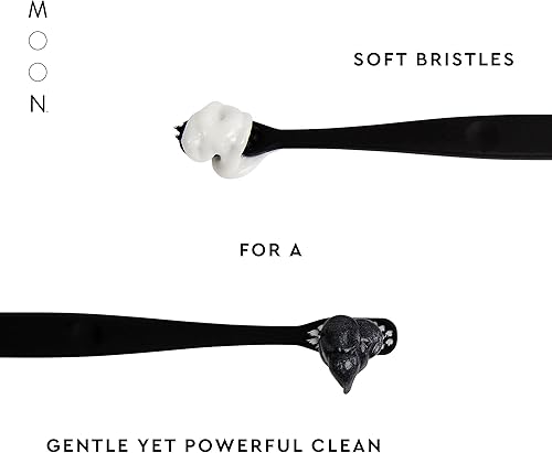Miniatura 3 de MOON Paquete de 2 cepillos de dientes de cerdas suaves, extra suaves para adultos, encías sensibles y dientes amigables con los dientes, 720 cerdas