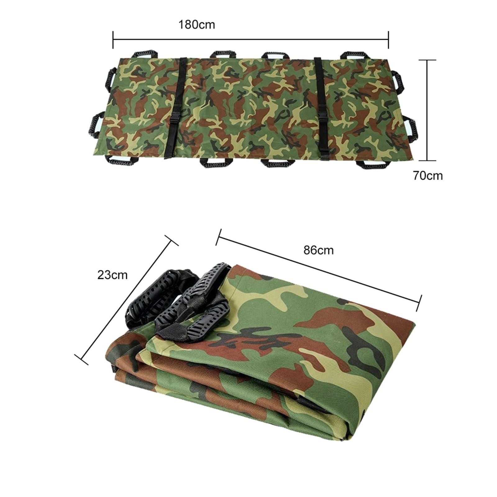Brancard Souple Pliable Imperméable Civière souple pliable en tissu simple, civière de sauvetage d'urgence montagne pour sauvetage urgence hôpital ambulance sport