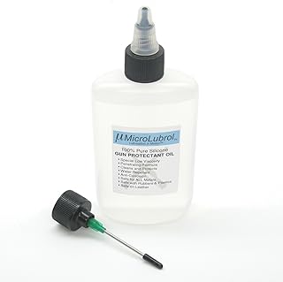 MICROLUBROL Gun Protectant Oil 100% Silicone Oil Safe for All Metals 2oz