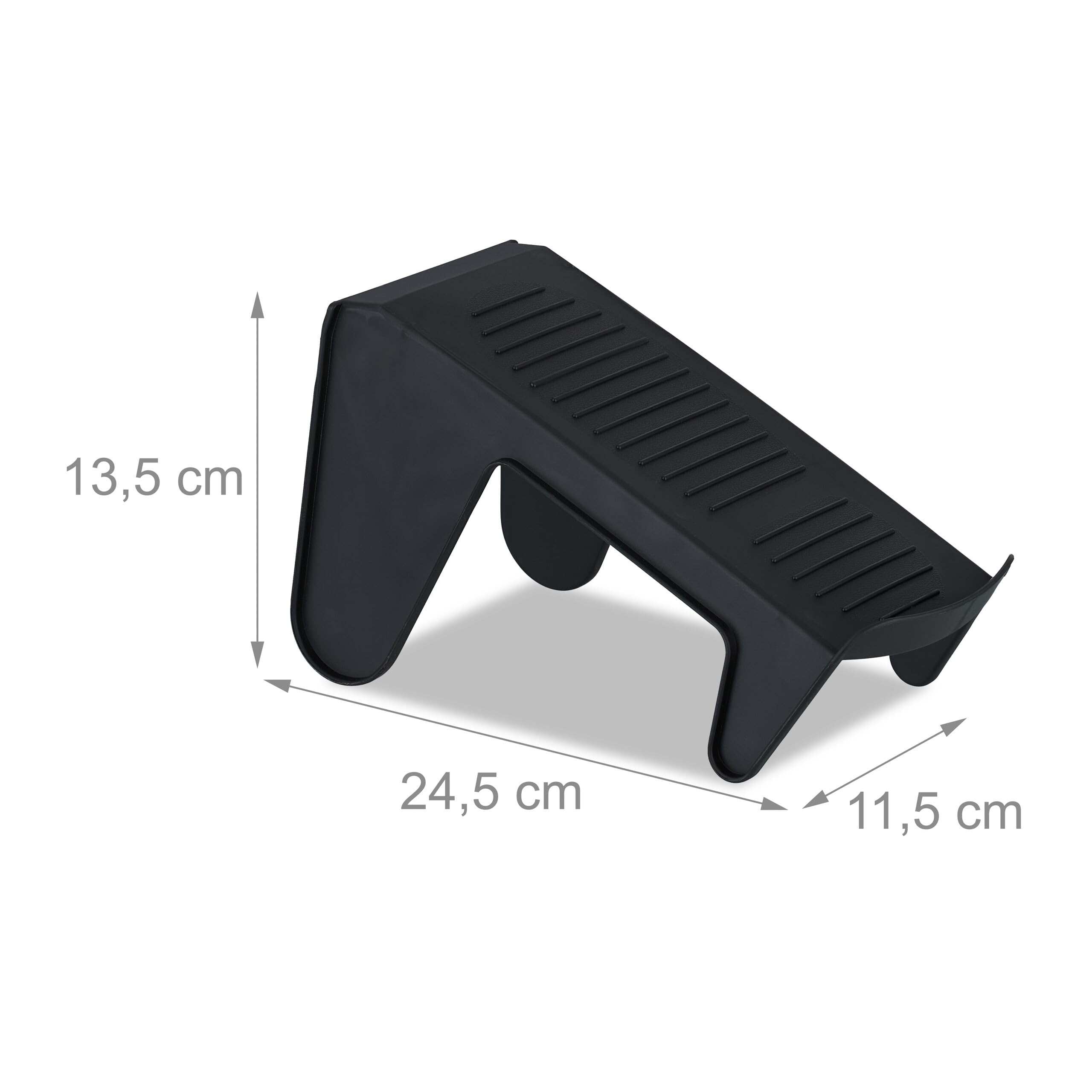 Relaxdays Set da 12 Portascarpe, Sistema Organizer Scarpiera, Max. Numero 39, Porta Scarpe Antiscivolo, Plastica, Nero