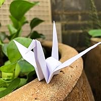 LotusMann 100 Pack 5.9" Premade White Origami Cranes - Wedding Favors, Party Garlands, Centerpieces & Baby Shower Decor