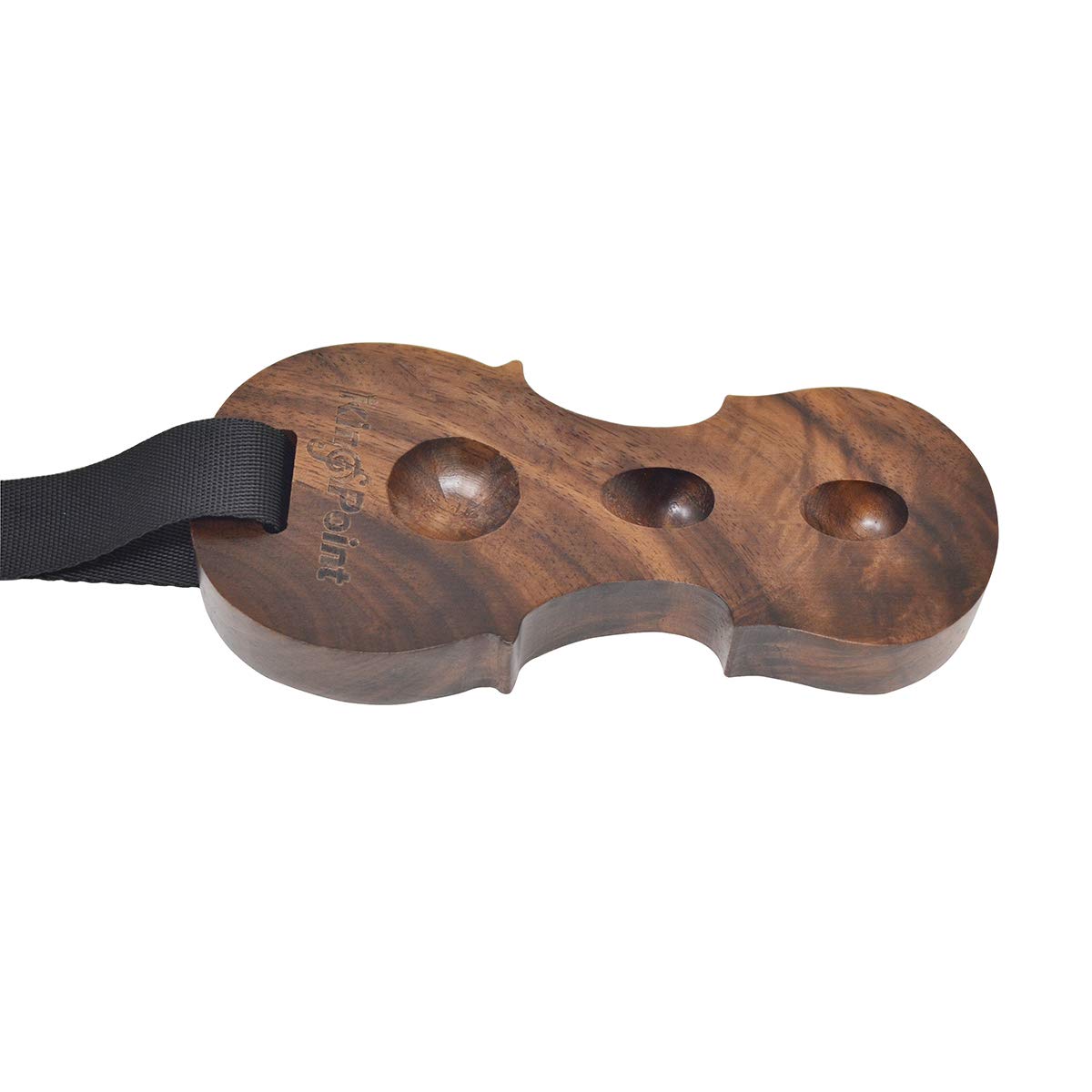 KingPoint Soporte antideslizante de madera dura para violonchelo con correas (nogal negro)