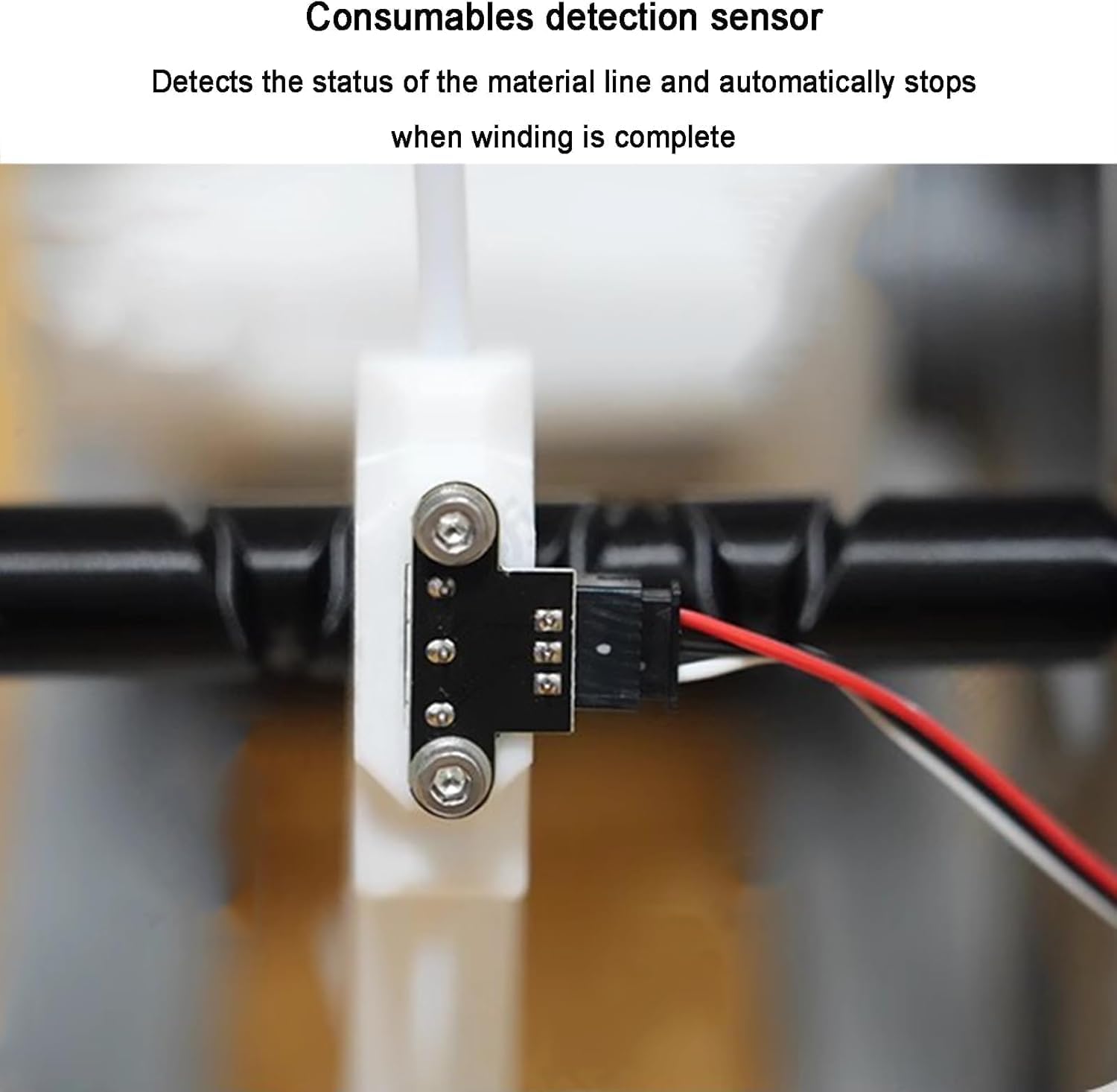 Filament Respooler, Elektrischer Spulenaufwickler mit Smart Start & Stop, verwicklungsfreie Wicklung für PLA/PETG/ABS/TPU/Nylon, passend für 1-kg-Spulen für 3D-Druck
