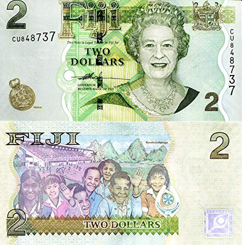 Braides Hobbies and Games Fiji 2 Dollars Banknote World Paper Money UNC Currency Pick p109b 2007 Bill Note (Foreign, Currency, Uncirculated Money & Banking)