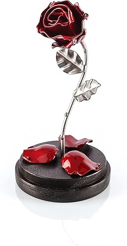 Miniatura 4 de Forging Art Bcn Rosa eterna forjada a mano en cúpula de cristal de La Bella y la Bestia, regalo para el día de la madre, día de San Valentín,