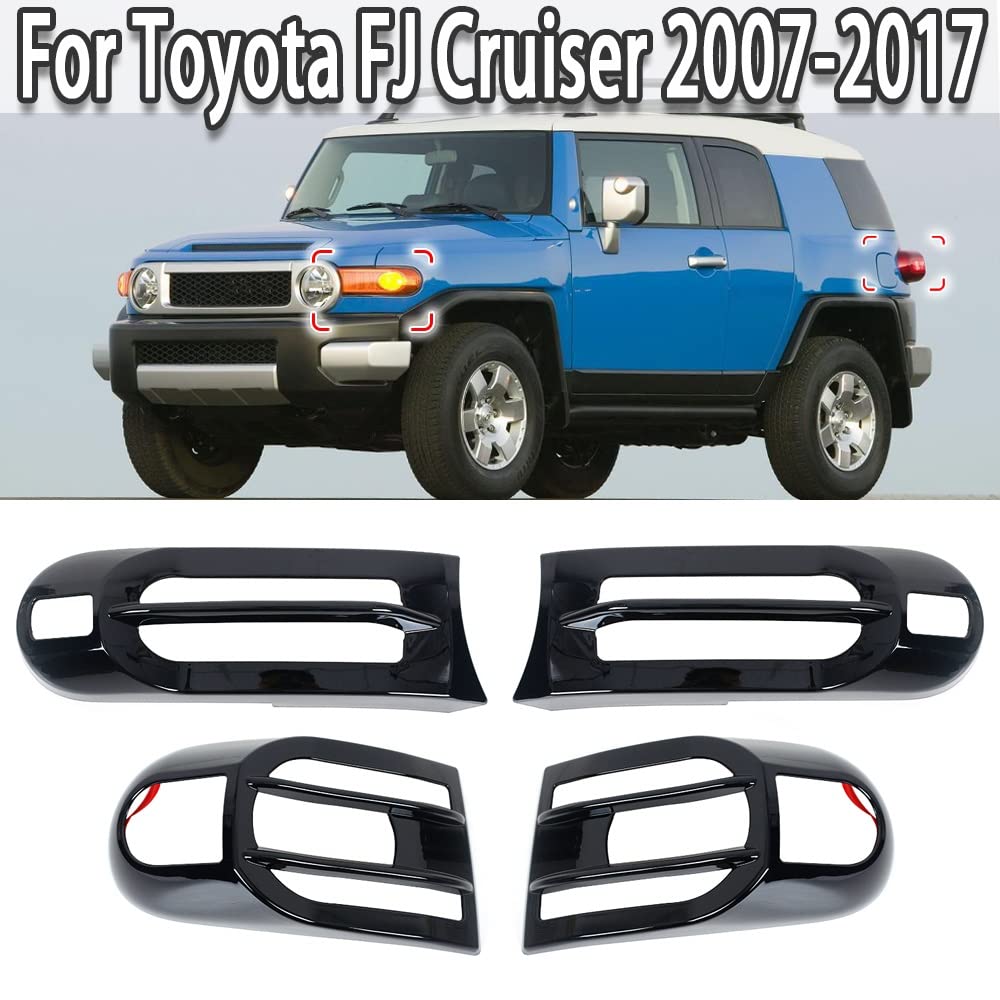 FJクルーザー ブラックフロント フォグランプカバー