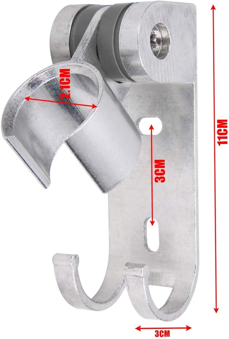 Adjustable Shower Holder Rack Bracket 180 Degree Rotating Wall Mounted Kitchen Bathroom Accessories with Screws